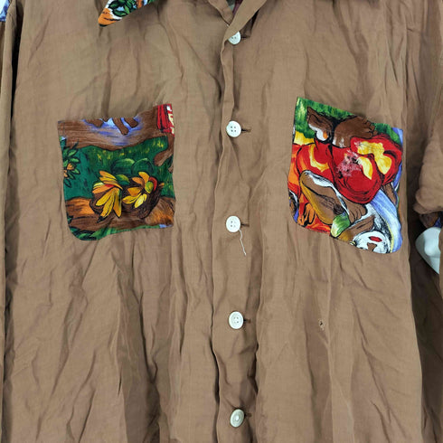 70S 総柄切り替え L/S シャツ メンズ  3